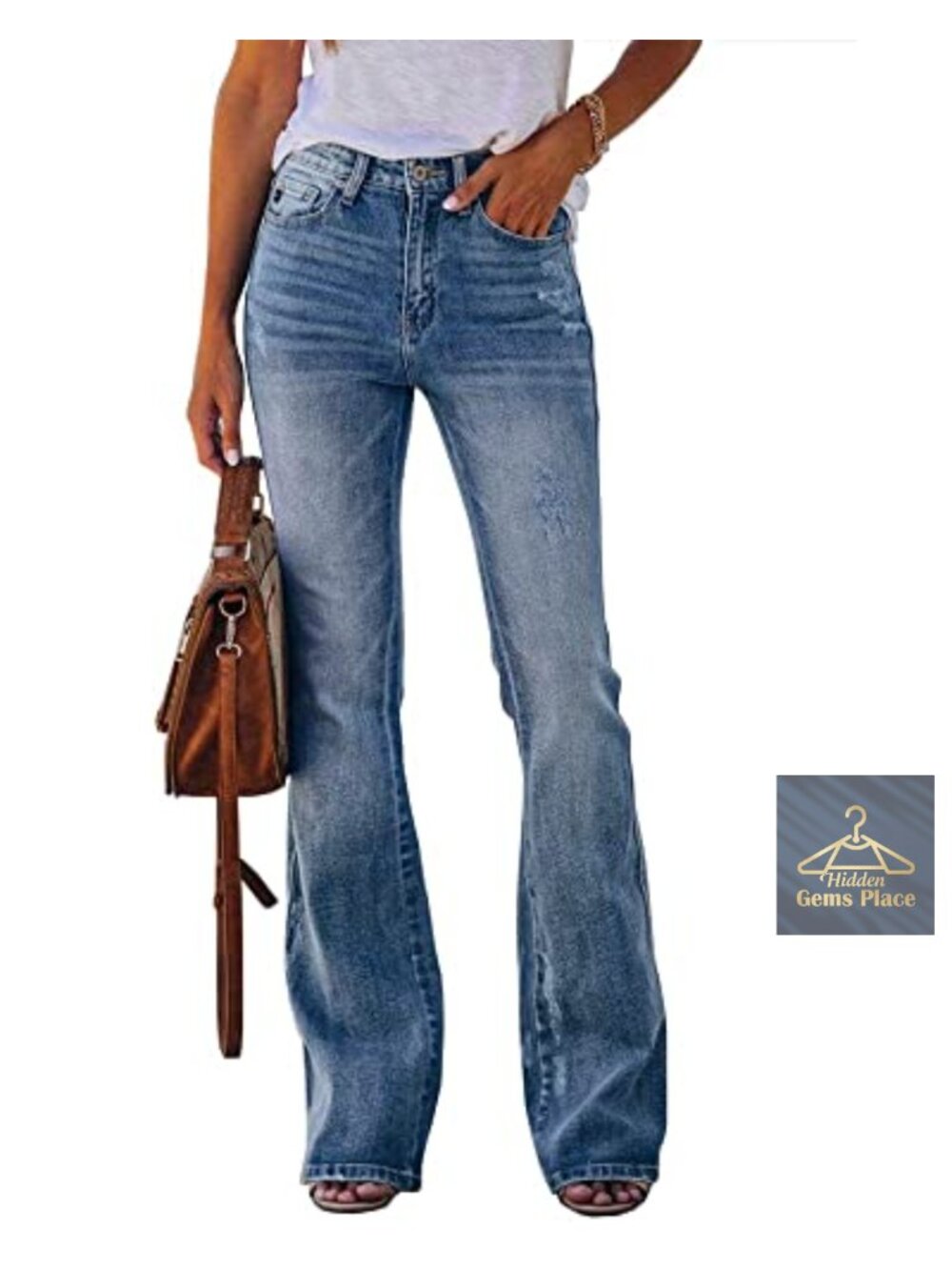 High Waisted Bootcut Flare Stretch Denim Jeans